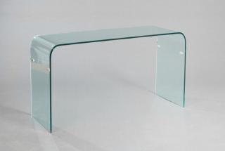 Appraisal: Modern Glass Waterfall Console Table th c wit Modern Glass