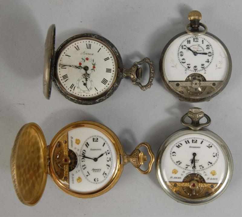 Appraisal: Lot of Pocket Watches Description Hebdomas Day Hunter Case working