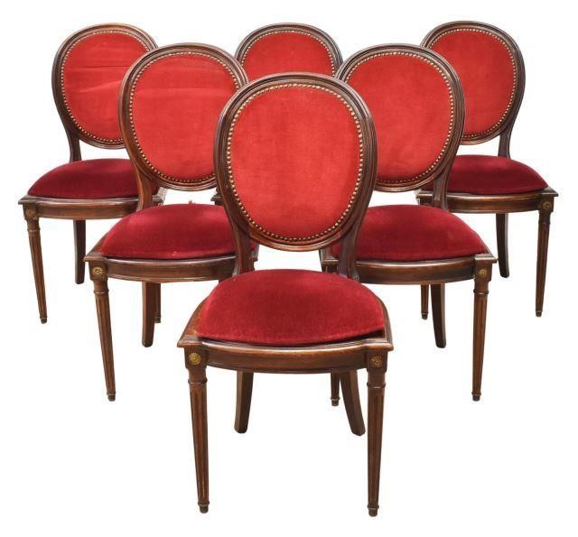 Appraisal: lot of French Louis XVI style dining chairs early th