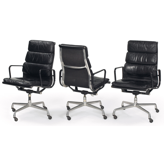 Appraisal: Charles and Ray Eames Soft Pad Executive chairs by Herman