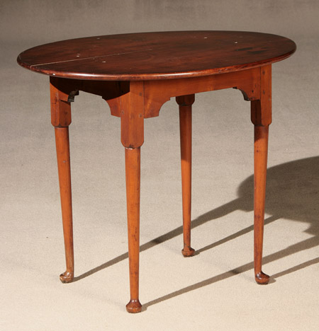 Appraisal: Queen Anne Maple and Cherry Oval Tavern Table Probably New