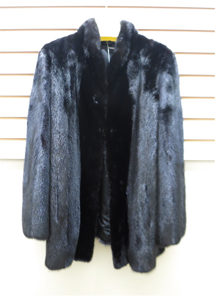 Appraisal: LADY'S MINK FUR COAT dark brown fur with one hook