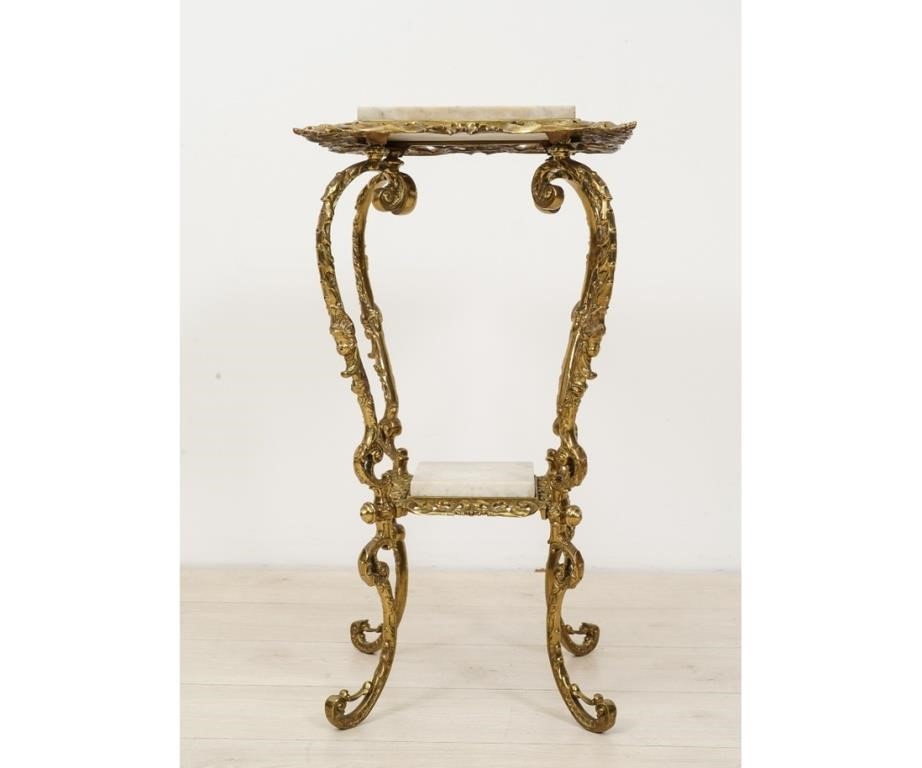 Appraisal: Victorian brass end table h x w x d Condition