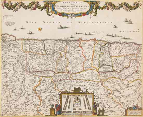 Appraisal: MAP VISSCHER NICOLAS Terra Sancta sive Promissionis olim Palestina Amsterdam