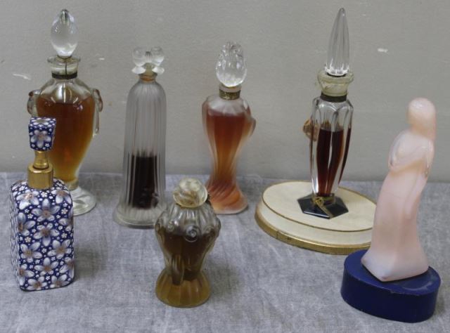 Appraisal: Vintage Perfume Bottle Lot Includes Christian Dior Lucien Lelong Indiscret