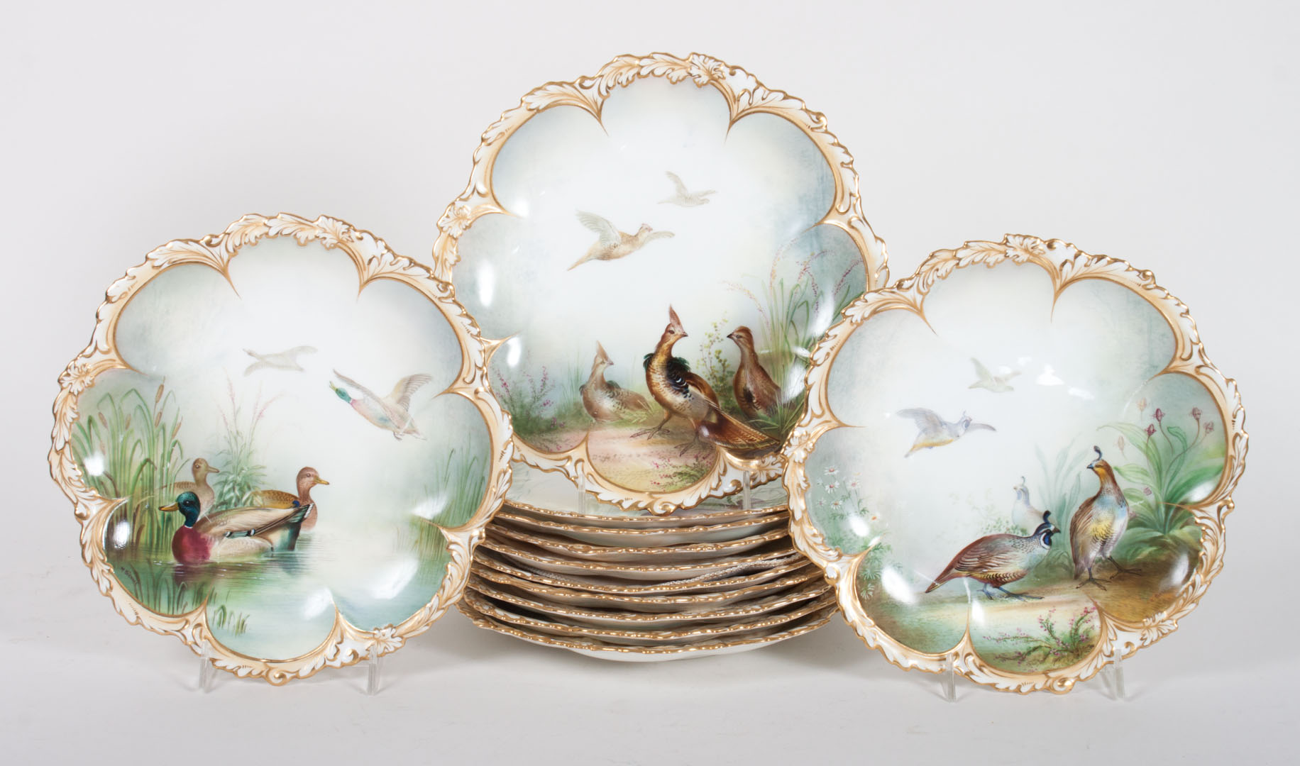 Appraisal: George Jones china game plates late th early th century