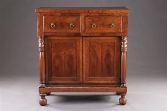 Appraisal: AMERICAN EMPIRE SERVER early th century mixed woods Two advanced