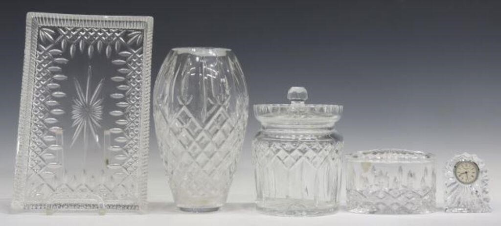 Appraisal: lot of Waterford cut crystal tableware including Lismore biscuit barrel