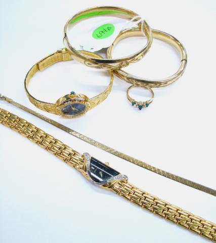 Appraisal: Group of Vintage Jewelry Two Lady's Watches including two gold