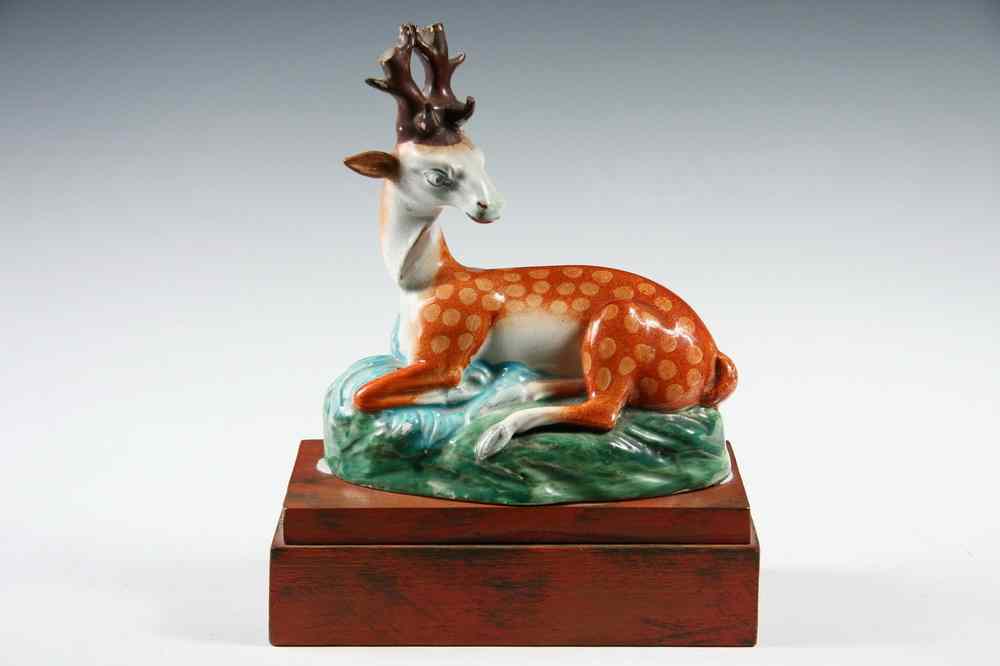 Appraisal: ENGLISH POTTERY FIGURINE - 'Stag at Lodge' by Ralph Wood