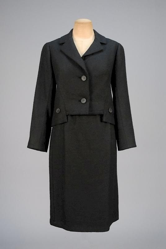 Appraisal: CHRISTIAN DIOR PARIS NUMBERED WOOL SKIRT SUIT MID th C