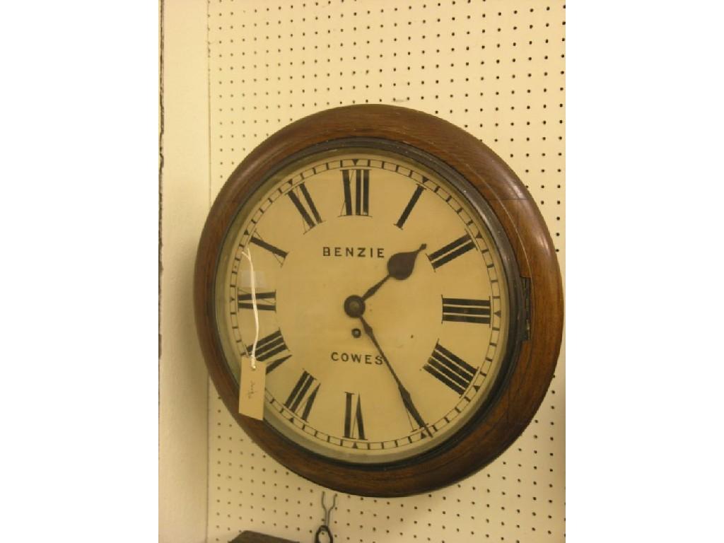 Appraisal: A late th century oak dial clock in enamelled dial