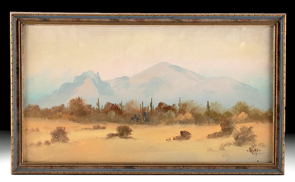 Appraisal: Signed Willard Page Painting of Southwest - s Willard J