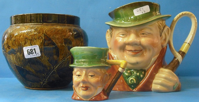 Appraisal: Beswick Large Character Jug Tony Weller Smaller Micawber Jug and