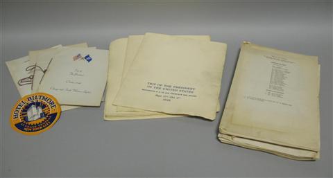 Appraisal: COLLECTION OF HARRY S TRUMAN TRAVEL EPHEMERA A large collection