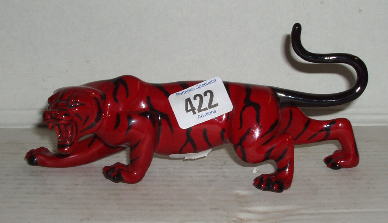 Appraisal: Flambe Model Of Theng Chi Tiger BA From The Burslem