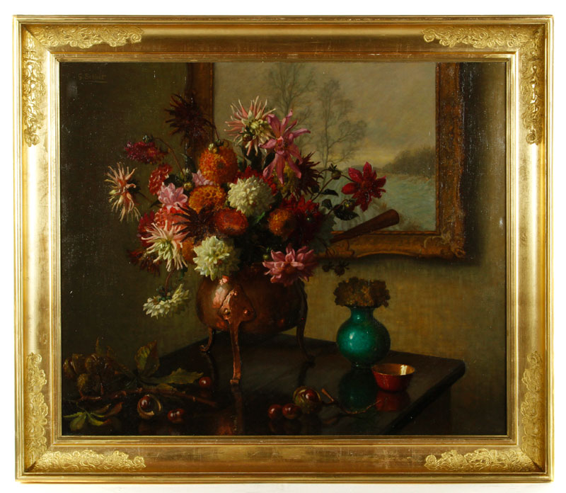 Appraisal: - Still Life with Flowers O C Still life of