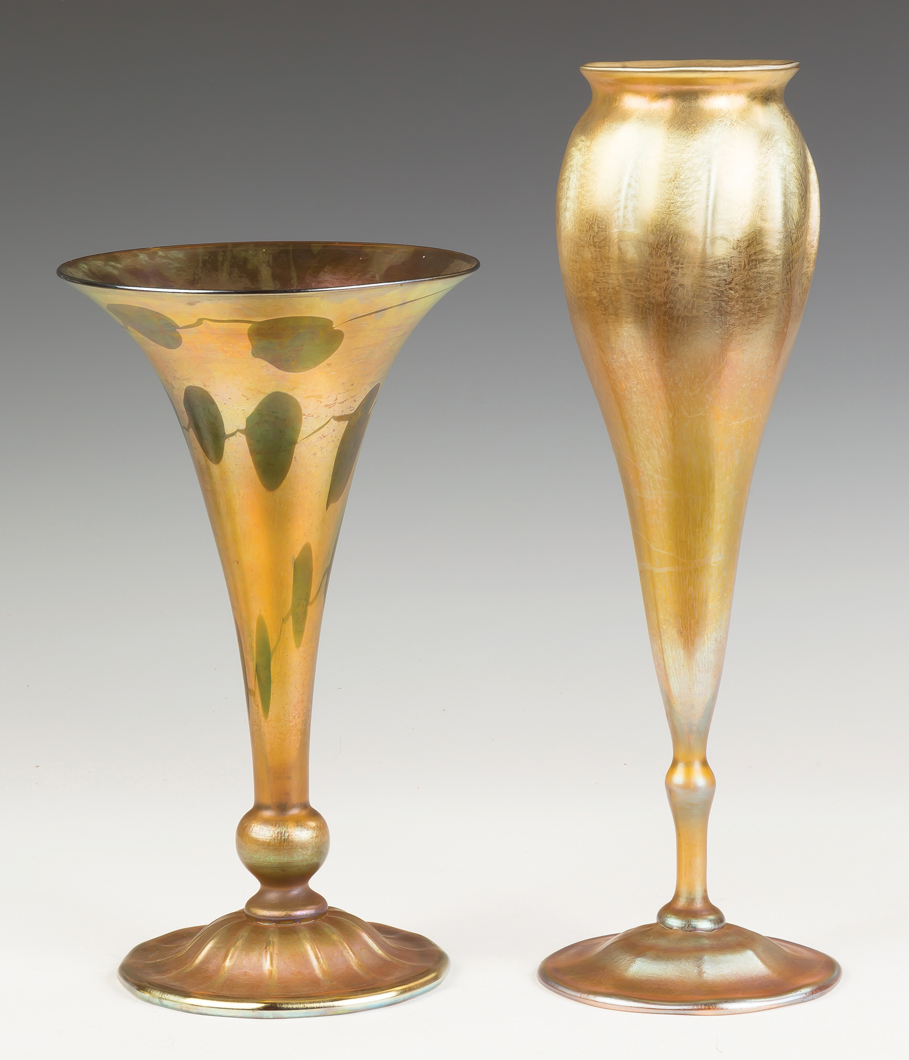 Appraisal: Tiffany Gold Aurene Vase Early th century Numbered A