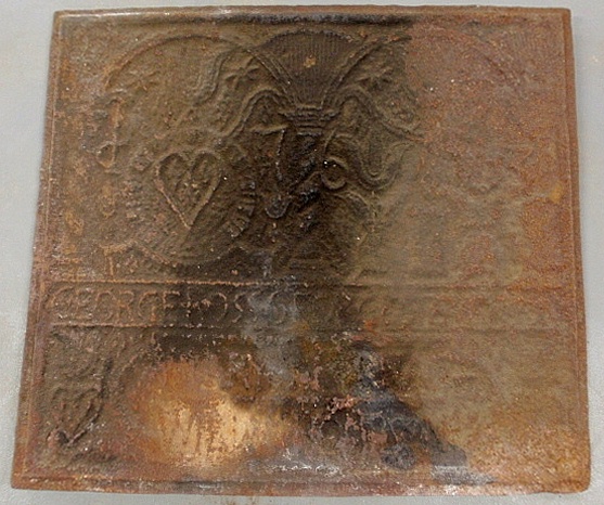 Appraisal: - Pennsylvania German th c cast iron stove plate signed