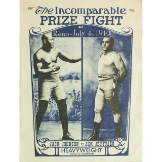 Appraisal: The Incomparable Prize Fight at Reno Rare original fight poster