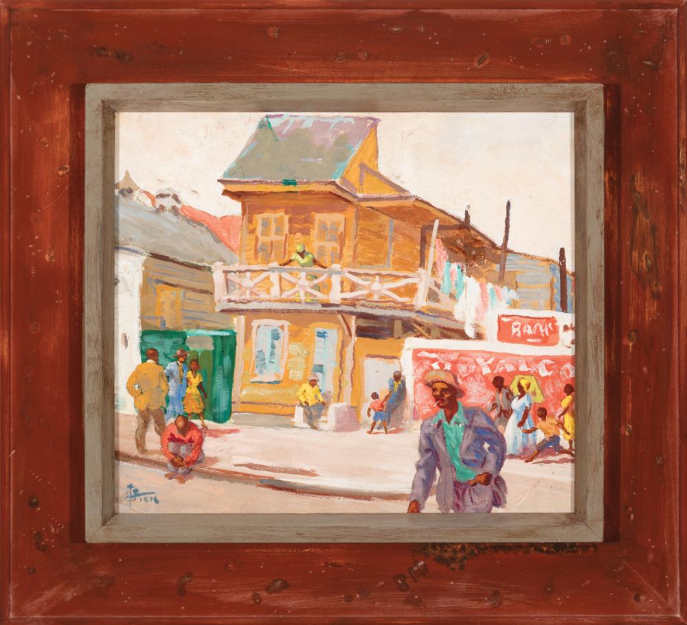 Appraisal: Harry T Fisk American - Street Scene New Orleans oil