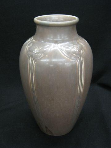 Appraisal: Rookwood Art Pottery Vase Arts Crafts incised floral chocolate glaze