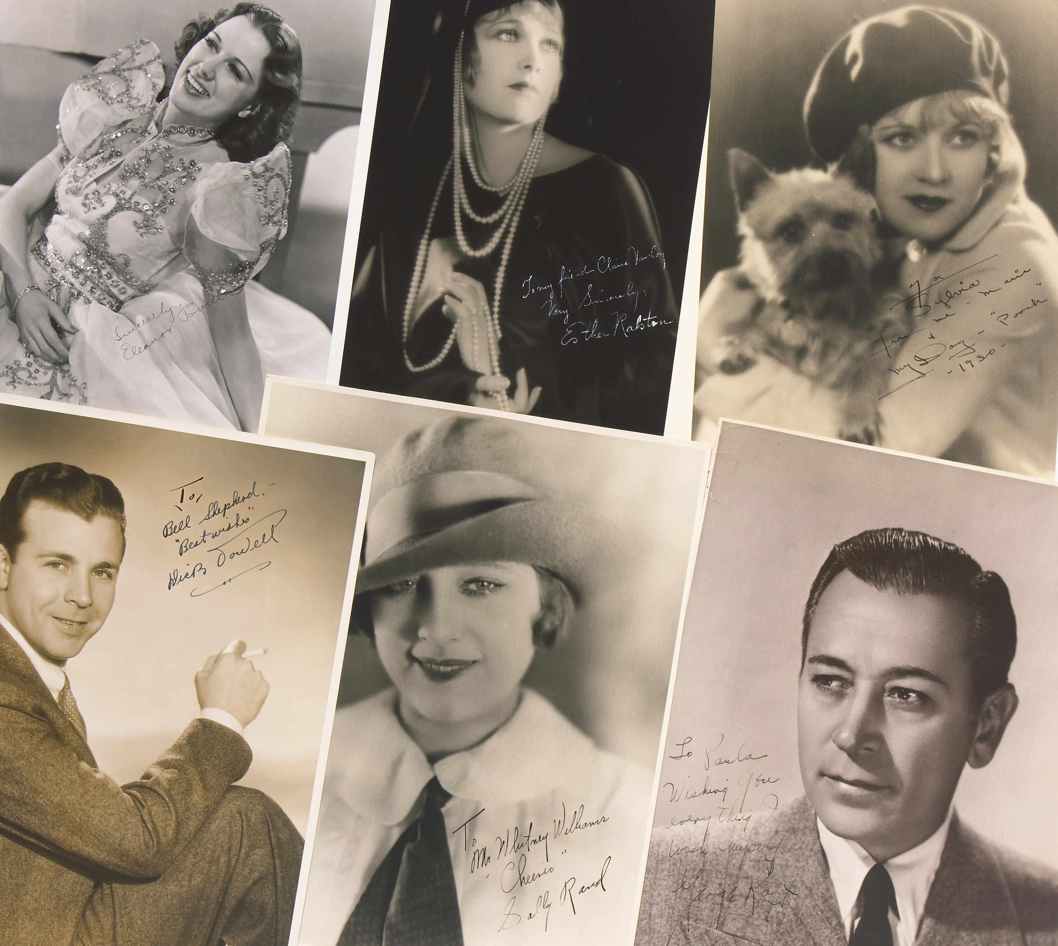 Appraisal: Vintage Hollywood star signed photos A group of twenty large