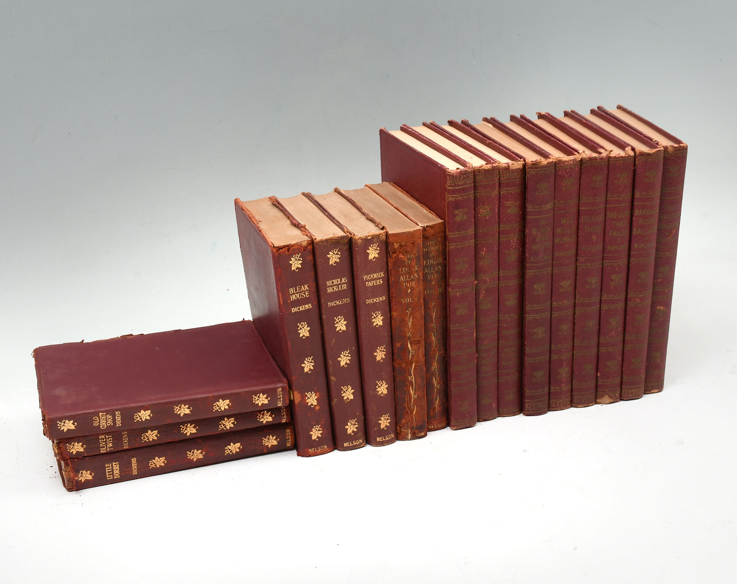 Appraisal: PC LEATHER BOUND BOOK COLLECTION Comprising - Books of Charles