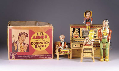 Appraisal: LI'L ABNER WIND-UP DOGPATCH BAND IN O B By Unique