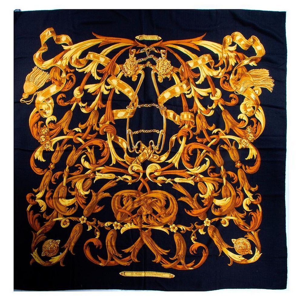 Appraisal: Hermes Cashmere Silk Blend Shawl Hermes Cashmere Silk Blend Shawl