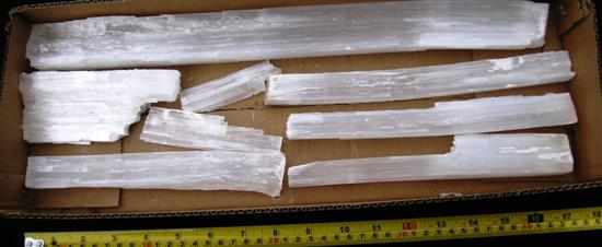 Appraisal: BOX OF SELENITE WANDS