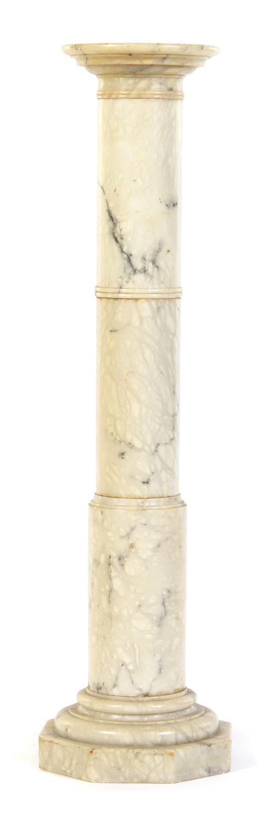 Appraisal: Sale Lot A Continental Marble Pedestal lacking a top with