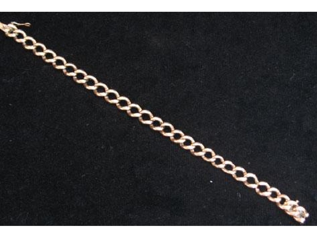 Appraisal: A CT ROSE GOLD CURB LINK BRACELET with concealed link