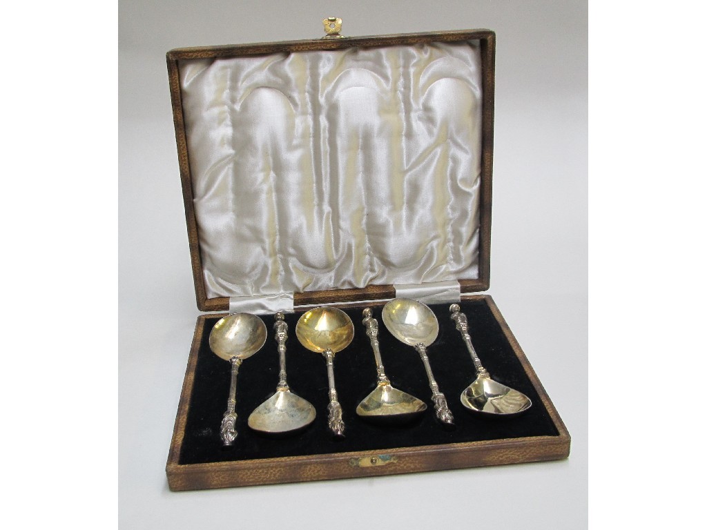 Appraisal: A set of six Victorian silver apostle spoons London in