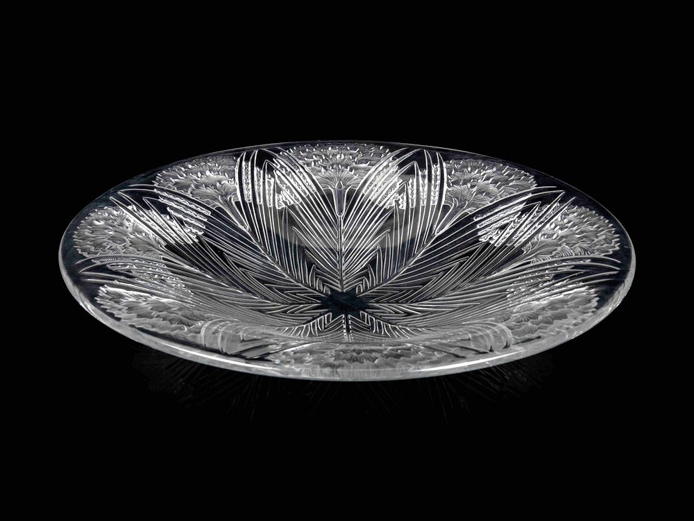 Appraisal: A Lalique Oeillets Charger A Lalique Oeillets Charger Post- molded