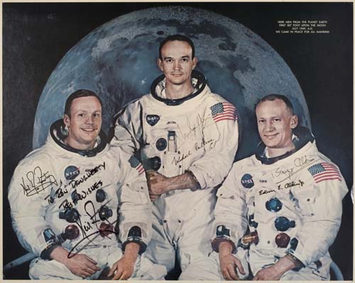 Appraisal: Apollo Crew A large x inch color lithograph print of