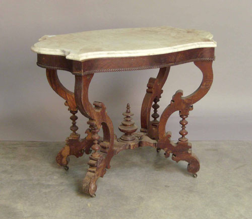 Appraisal: Three Victorian marble top tables th c h w h