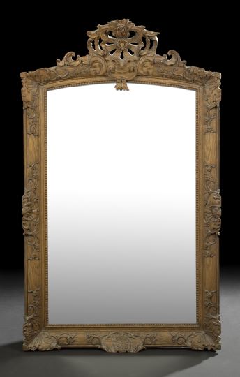 Appraisal: Louis XV Oak and Fruitwood Looking Glass late th century