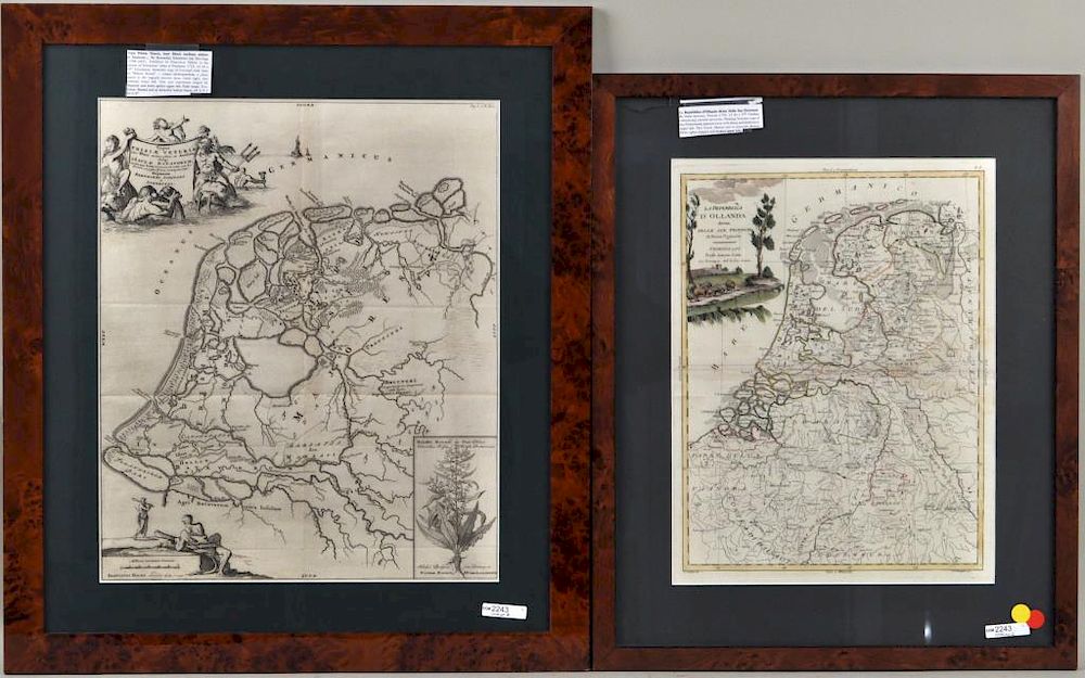 Appraisal: Two Early Maps of Holland comprising La Reppublica D'ollandia by