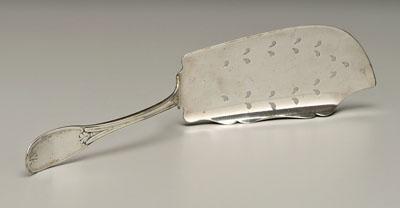 Appraisal: Charleston coin silver fish server Olive pattern openwork handle marked