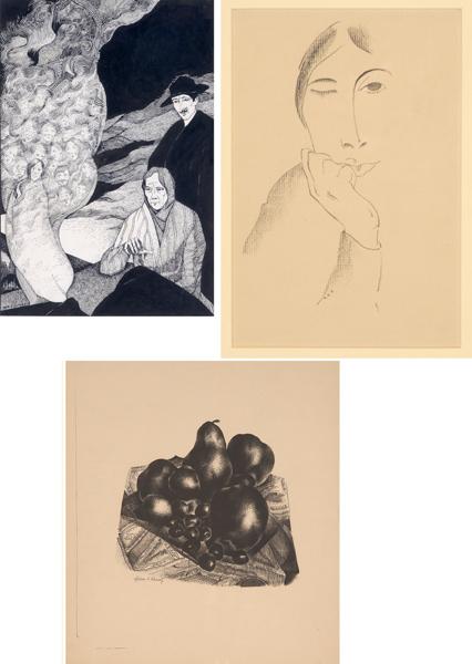 Appraisal: WILLIAM SAMUEL SCHWARTZ Russian American - Three works on paper