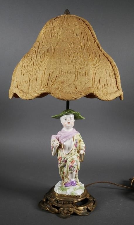 Appraisal: German Meissen style figure of a Chinese boy with cabbage