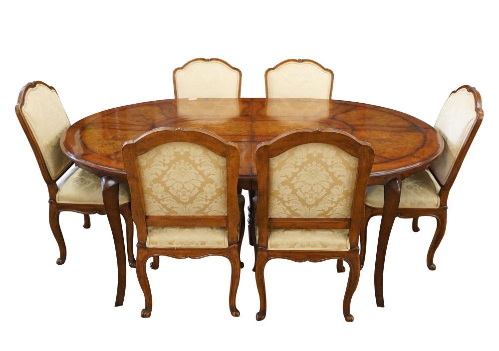 Appraisal: ITALIAN PROVINCIAL-STYLE DINING SETafter comprising an oval table inches wide