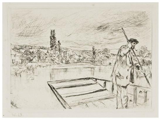 Appraisal: James A M Whistler - The Punt K Etching the