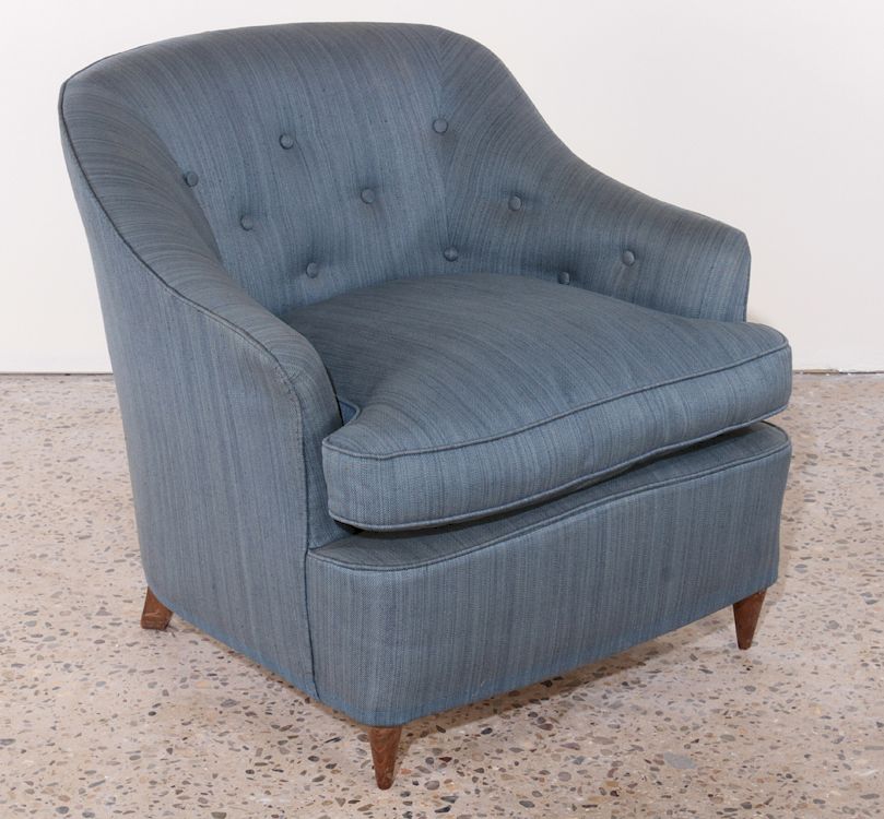 Appraisal: ITALIAN UPHOLSTERED CHAIR MANNER OF GIO PONTI A single Italian