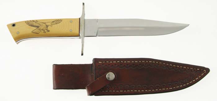 Appraisal: FINE CUSTOM BOWIE KNIFE Believed to be by Schmidt Knives