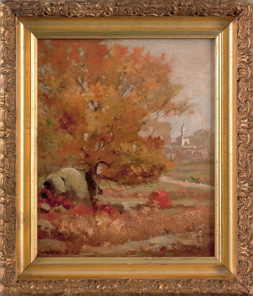 Appraisal: Walter Franklin Lansil American - oil on board autumn landscape