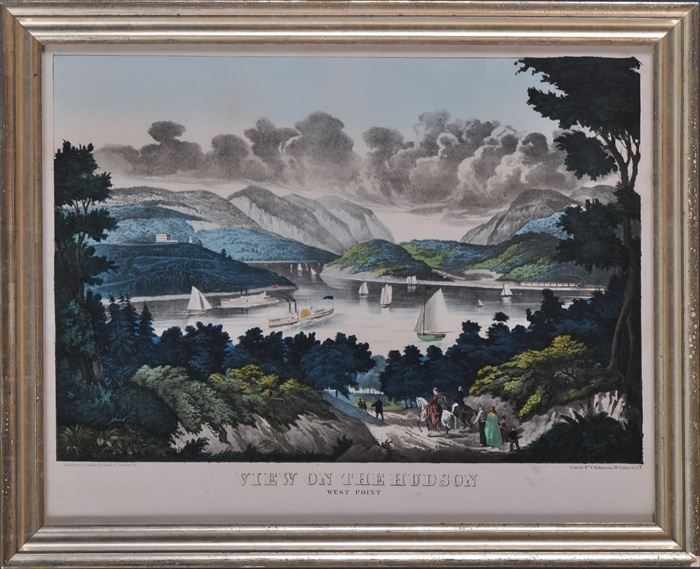 Appraisal: W C ROBERTSON VIEW OF THE HUDSON RIVER WEST POINT