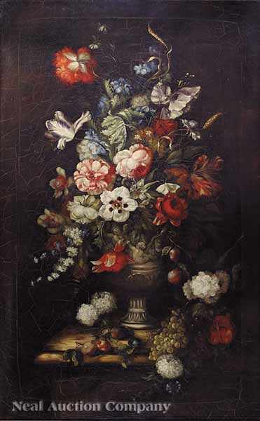 Appraisal: Dutch School early th c Still Life of Tulips Peonies