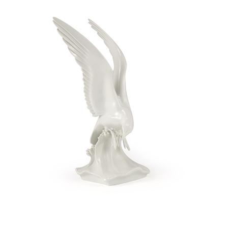 Appraisal: Meissen Clear Glazed White Porcelain Figure of a Seagull Estimate